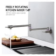 thumbnail image 3 of Pot Filler Tap Wall Mounted Kitchen Sink Faucet, Rose Gold/Gun Gray Single Cold Taps, Mixer 360 Rotate Folding Spout Spigot Brass ,Versatile Features, 3 of 7