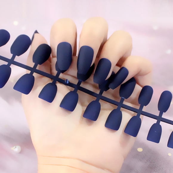 Women Fashion Fleshy Matte Matte Long Nails 24 False Nail Patches Ballet Fake Nail Patch