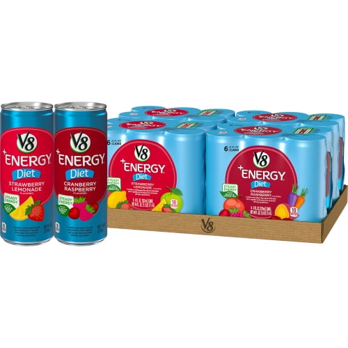 V8 V Fusion Vegetable Fruit Drink Energy Diet Strawberry Lemon 6 8 Oz Juice Juice Boxes Meijer Grocery Pharmacy Home More
