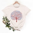 thumbnail image 2 of Goodtrade8 Womens USA Years Anniversary Tops Casual Independence Day Pullover Graphic 4th of July Short Sleeve Crew Neck Summer American Flag Shirts for Women Red White and Blue, 2 of 8