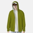 thumbnail image 6 of Rocae Olive Print Breathable Sun Protection Hoodie Quick-Dry Lightweight Long Sleeve Hoodie Unisex Running Sports Shirt, 6 of 9