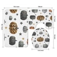 thumbnail image 3 of Gray and Orange Halloween Pumpkins Bathroom Rugs Sets 3 Piece,Toilet Cover Set,Absorbent Non Slip Bathroom Mats Sets with U-Shaped Contour Rug Toilet Rug Set, 3 of 5