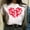 Red Heart, variant on Blmnix Date Night Tops for Women Cute White Butterfly Shirt Loose Crew Neck Short Sleeve Pullover Girls Tops Dressy