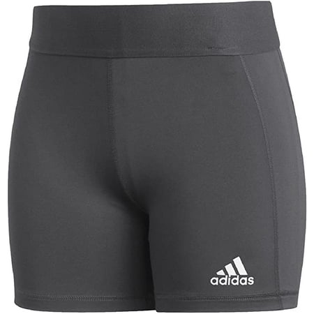 Adidas Womens Alphaskin Volleyball 4-Inch Shorts Dark Grey/White X-Small 4"
