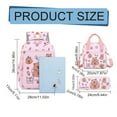 thumbnail image 3 of MVRLSH Clearance! Capybara Backpack Cute Kawaii Backpack 3Pcs Set With Lunch Bag And Pencil Case Funny Going Out Laptop Travel Bag, 3 of 9