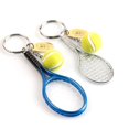 thumbnail image 3 of Llavero de tenis portátil de 6 bolas: regalo ligero y duradero para amantes del tenis La pelota mide 2 cm, la raqueta mide 9,8 cm de largo dorado plateado morado verde rojo azul, 3 of 5