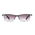 thumbnail image 3 of 3 Pairs of Gradient Gray Reading Glasses 1.50 TR90 Fashion Black Presbyopic Sunglasses for Women and Men, Spring Hinge Rectangle Readers +1.50, 3 of 5
