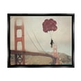 thumbnail image 2 of Stupell Industries Bridge Girl Balloons Abstract Modern Collage Design Luster Gray Framed Floating Canvas Wall Art, 24x30, by Ashley Davis, 2 of 5
