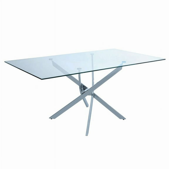 Coaster Furniture Dining Table Chrome Size 47.25 x 9x 2.5