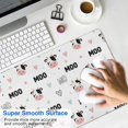 thumbnail image 4 of Long Mouse Pads for Desk,White Cow Moo Pattern Desk Mats on Top Of Desks, Desk Mouse Pad Extra Large with 3mm Non-Slip Base and Stitched Edge for Gaming,Office,Work,Home 35.4"x15.7", 4 of 6