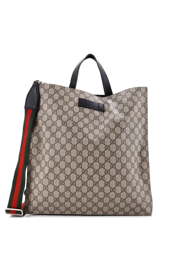 Pre-Owned Convertible Soft Open Tote GG Coated Canvas Tall By Rebag