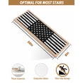 thumbnail image 4 of Stair Treads for Wooden Steps, Black American Flag Peel and Stick Stair Treads with Reusable Adhesive, Vintage USA Flag Non Slip Indoor Stairs Runner Rugs Mats for Elders Dogs 8"x30" 4PCS, 4 of 7