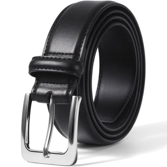 best full grain leather dress belt Boston Men's Bison Leather 1.25