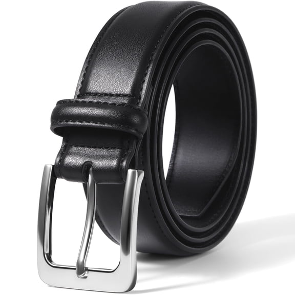 Fianmy Men's Belt, Genuine Leather Dress Belts for Men, Handmade Classic Jeans Belt for Work Business Casual