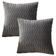 thumbnail image 1 of Juego de 2 fundas de almohada decorativas de terciopelo, conjunto de textura cuadrada, funda de almohada para sofá y dormitorio, 1 of 5