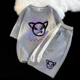 thumbnail image 3 of Conjunto de moda coreana con estampado de gofres para hombre, camiseta de manga corta y pantalones cortos, trajes para hombre, ropa deportiva, chándal de moda, conjunto de 2 piezas, trajes estampados, 3 of 5