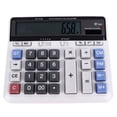 thumbnail image 2 of Calculadora solar de 12 dígitos con teclas grandes y pantalla clara. Calculadora de oficina para cálculos contables., 2 of 14