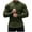 Green, variant on Men's Muscle Dress Shirts Slim Fit Stretch Banded Collar Wrinkle-Free Long Sleeve Casual Solid Color Button Down Athletic T-Shirt Tops Black L