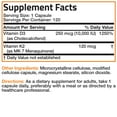 thumbnail image 4 of Bronson Vitamin K2 (MK7) with D3 Extra Strength Bone and Heart Health Non GMO & Gluten Free Formula - Easy to Swallow, 120 Capsules, 4 of 4