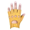 thumbnail image 2 of Genuine Leather Half Finger Driving Gloves With Knuckle Holes For Men, 2 of 5