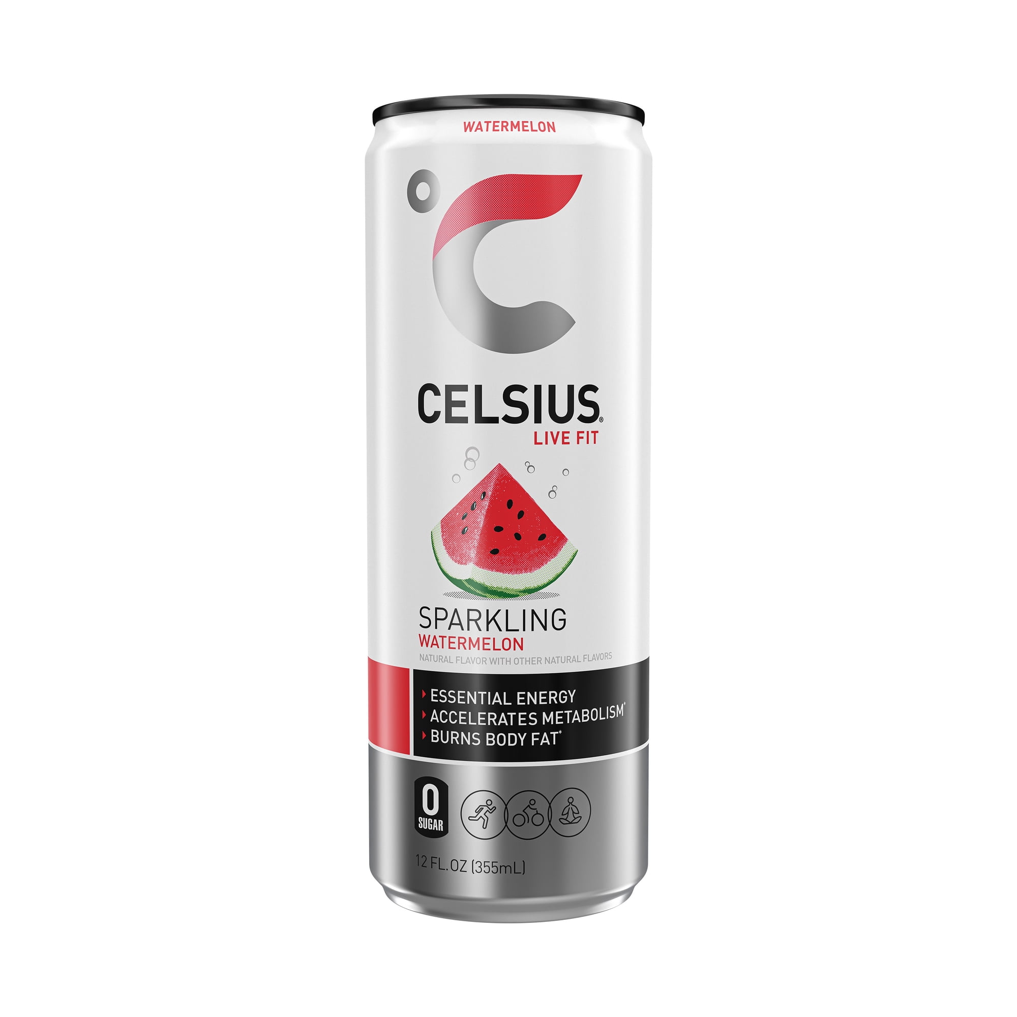 CELSIUS Sparkling Watermelon, Energy Drink 12 fl oz Single Can