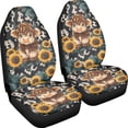 thumbnail image 3 of FOR U DESIGNS Highland Cattle Sunflower Pattern 2 Pcs Car Seat Cover Lightweight Truck Seat Protectors Elastic Auto Accessories Car Front Seats Only Fit Sedan Truck SUV, 3 of 7