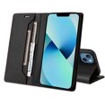thumbnail image 2 of Compatible WIth iPhone 13 Wallet Case,Magnetic Closure,Flip Folding Kickstand,With Card Slots,[RFID Blocking],With Shoulder Strap&Lanyard,PU Leather+TPU Shockproof Anti-fall Phone Case,Black, 2 of 9
