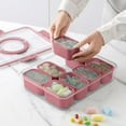 thumbnail image 5 of Cook With Color 8-Compartment Snackle Box, Charcuterie and Snack Container, Divided Serving Tray with Lids and Handle, Dishwasher Safe, Mauve, 5 of 5