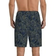thumbnail image 3 of Gaeub Golden Peonies Printed Men's Short Pajama Pants, Lightweight Lounge & Sleep Bottoms Keep You Cool - X-Large, 3 of 9
