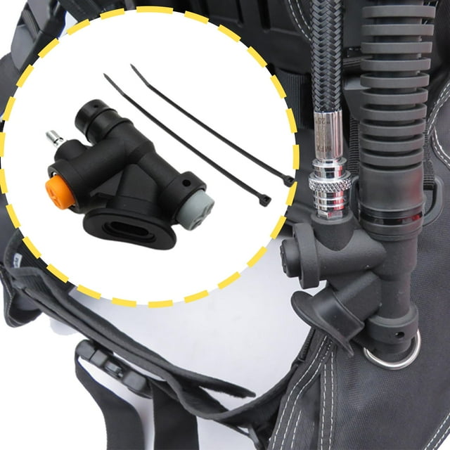 BCD de buceo, inflador de potencia, válvula de inflado y desinflado, portátil, fácil de reemplazar, válvula en forma de K, ergonómica, , oral