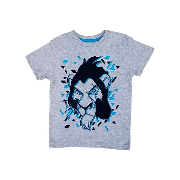 Disney Lion King Boys Gray Short Sleeve Scar T-Shirt Tee Shirt X-Large 14-16