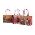 thumbnail image 2 of Christmas Kraft Gift Bags with Foil Hotstamp, Small Vogue, 12 Pack, 2 of 5