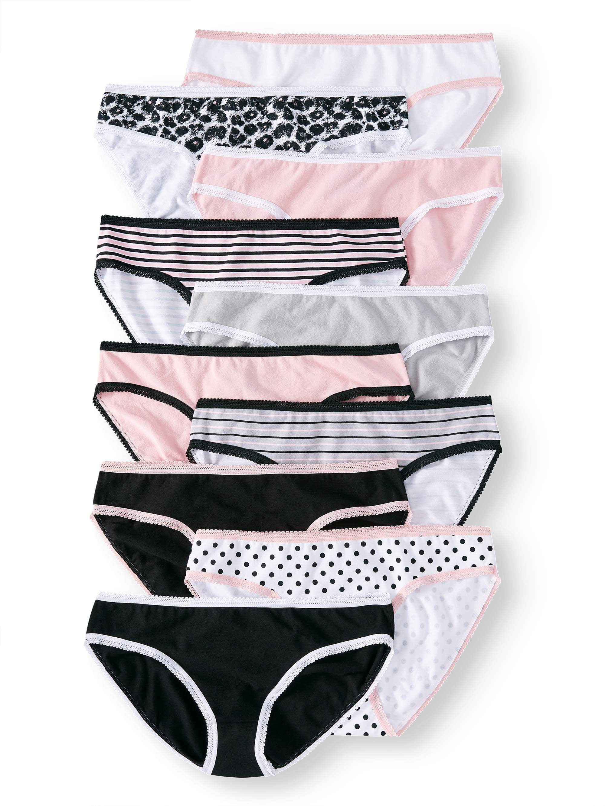 Calvin Klein Girls' Graphic 6-Pack Bikini Panty