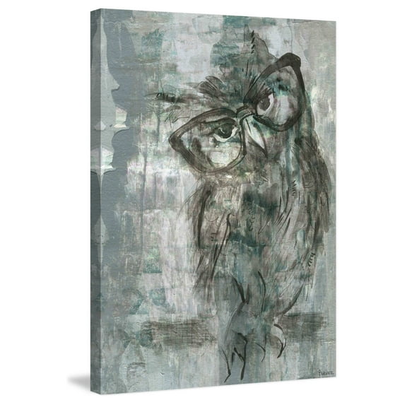 Parvez Taj Owl Glasses' Painting Print on Wrapped Canvas 12 x 18