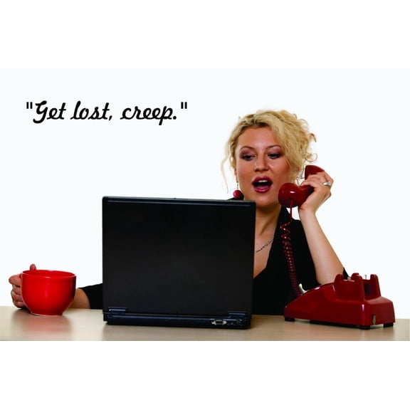 Custom Decals Get Lost, Creep. Wall Art Size: 6 X 20 Inches Color: Black