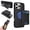 Black, variant on Allytechgroup for iPhone 17 Pro Back Cover Case with Magnetic Credit Card Slot, Shock-Absorbent RFID Protection Wireless Charging Support Lightweight Non-Slip for iPhone 17 Pro, Black