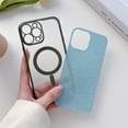 thumbnail image 6 of iPhone 12 6.1 Inch Ultra Slim Clear Glitter Paper Case, MagSafe Magnetic Charging Shockproof Anti-scratch Cover Case  iPhone 12, Darkgreen, 6 of 7