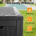 thumbnail image 6 of YRLLENSDAN 100 Gallon Large Deck Box Outdoor Storage Box with Lockable Lid, Waterproof UV Resistant Resin Storage Bench 450 LBS Weight Capacity for Patio, Garden, Pool, Black, 6 of 7