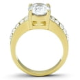 thumbnail image 3 of Luxe Jewelry Designs Women's Stainless Steel IP Gold Ring with AAA Grade CZ in Clear - Size 7, 3 of 4
