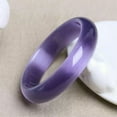 thumbnail image 2 of EOEMY 100%Natural Violet Chalcedony Bangle Jade Beautiful Agate Bangle 60mm 62mm, 2 of 7