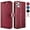 Wine Red, variant on iPhone 11 Pro Max Case Wallet, iPhone 11 Pro Max Cover Case, Tekcoo Premium Vegan Leather [RFID Blocking] Luxury ID Cash Credit Card Slots Holder Carrying Pouch Folio Flip Cover