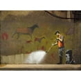 thumbnail image 2 of Anonymous 14x12 Gold Ornate Wood Framed with Double Matting Museum Art Print Titled - Leake Street London-graffiti attributed to Banksy, 2 of 4