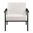 thumbnail image 2 of DeeHome Millie Oatmeal White Stationary Metal Accent Chair, 2 of 8