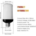 thumbnail image 3 of 4 Pack E27 Flame Light Bulbs 4W Base LED Flame Effect Bulbs 4 Lighting Modes Decorative Indoor Bulbs for Home Garden Party, 3 of 5