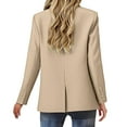 thumbnail image 4 of Xingpeng Leopard Print Lined Blazer for Women Fall Business Casual Jacket Long Sleeve Notch Lapel Work Office 2026 Khaki S, 4 of 7