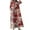 Red, variant on IROINNID Long Sleeve Dress for Women Fall Dress Full-Length Shift Dress Round-Neck Length Sleeve with Pocket Printed Dresses,Red