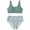 Green, variant on Otqutp Girls Floral Print Tankini Two Piece High Waist Bikini Kids Aesthetic Beach Swimming Rash Guard Simple Cotton Modest Swimwear