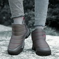 thumbnail image 3 of Mepaouo Womens Winter Snow Boots Waterproof Fleece Lined Winter Warm Slip on Walking Shoes(Gray,7.5), 3 of 6