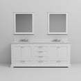 thumbnail image 3 of 80" X 22" White Bath Vanity With Quartz Surface, Included Faucet, 30" Mirrors - And Scratch Stain 80 In. W 22 D Vanity, Top, To Stains, 3 of 6
