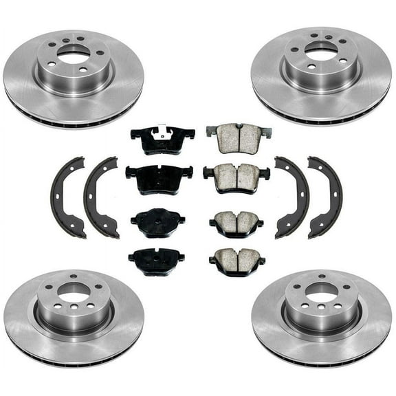 Front & Rear Disc Brake Rotors Ceramic Brake Pads for BMW X3 7pc 11-17